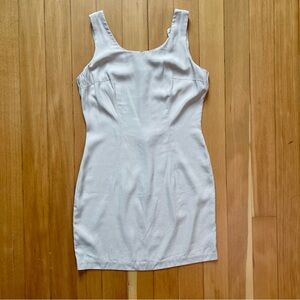 Vintage 90s beige sleeveless mini dress M